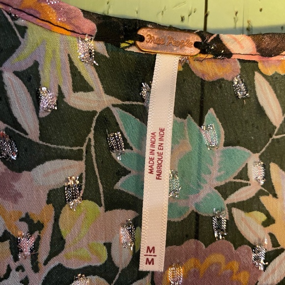 Free People Sheer Floral Babydoll Long Sleeve Dress - Picture 7 of 13